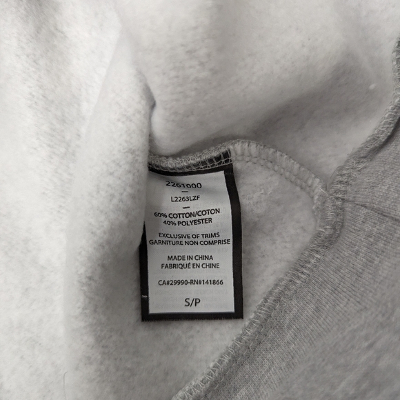 Lazypants Heather Grey Pullover Hoodie - Soft Cotton Blend, Size Small Oversized - Picture 9 of 9